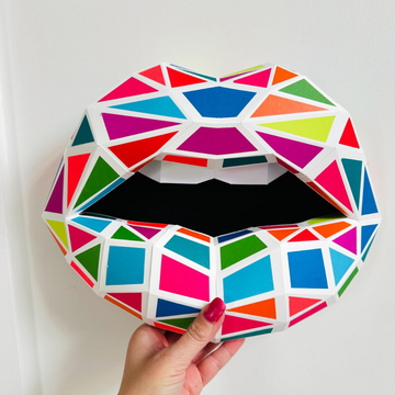 Neon Colourful Mosaic Lip | Fashion Lover | Gift for Makeup Artist