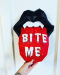 Bite Me tongue Lip art - Pucker Up Lips and Accessories