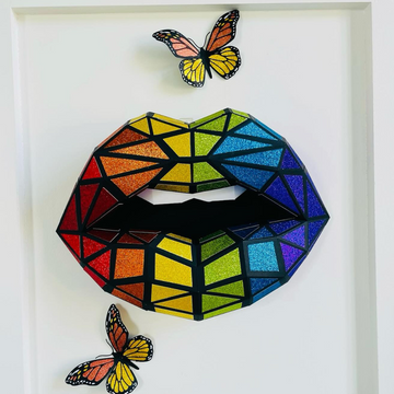 Rainbow Glitter Mosaic Lip | Fashion Lover | Gift for Makeup Artist