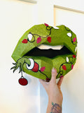 Grinch inspired paper lips  Wall Art for Home Office or Salon |  Fashion Lover | Gift for Makeup Artist - Pucker Up Lips and Accessories