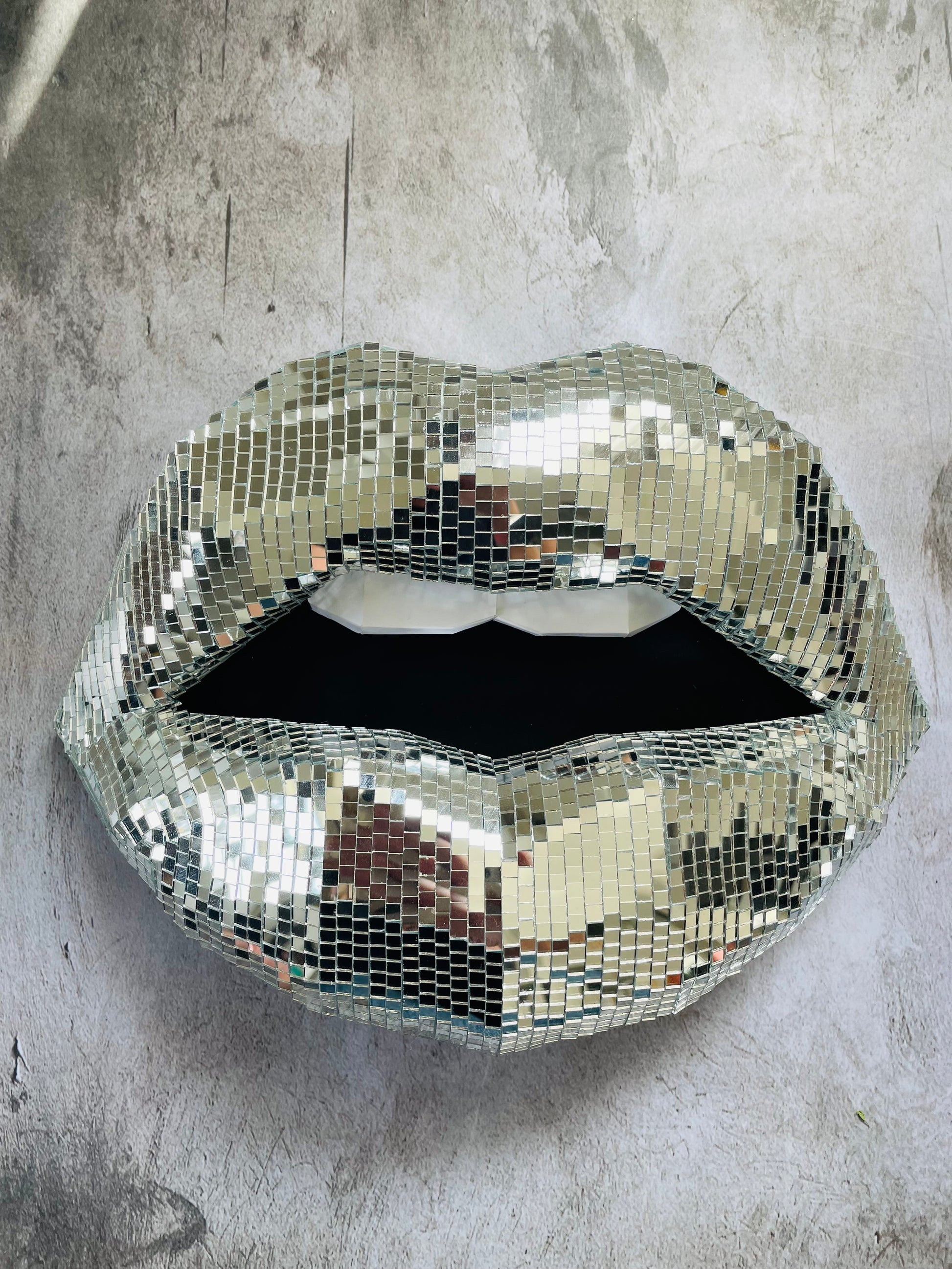 Mirror tiled lip art-DISCO LIPS - Pucker Up Lips and Accessories