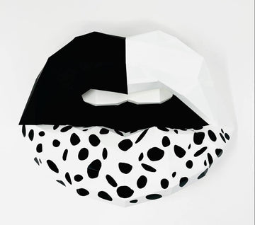 Cruella inspired paper lips Wall Art for Home Office or Salon | Fashion Lover | Gift for Makeup Artist - Pucker Up Lips and Accessories