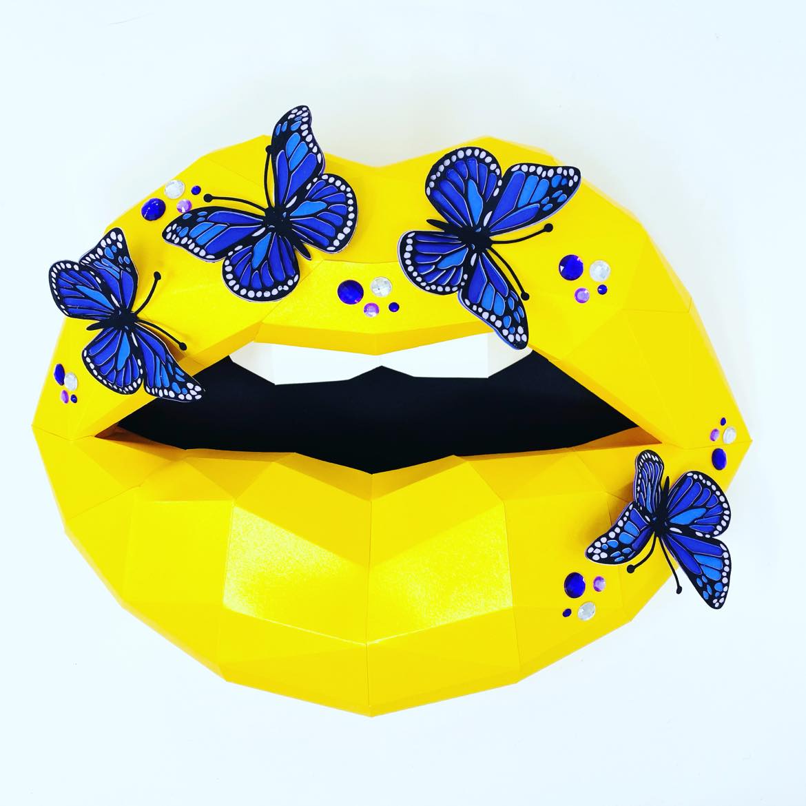 Paper Lips Bee Wall Art for Home Office or Salon