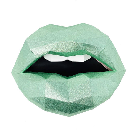 Paper Lips Full Glitter Wall Art for Home Office - Choose your colour - Pucker Up Lips and Accessories