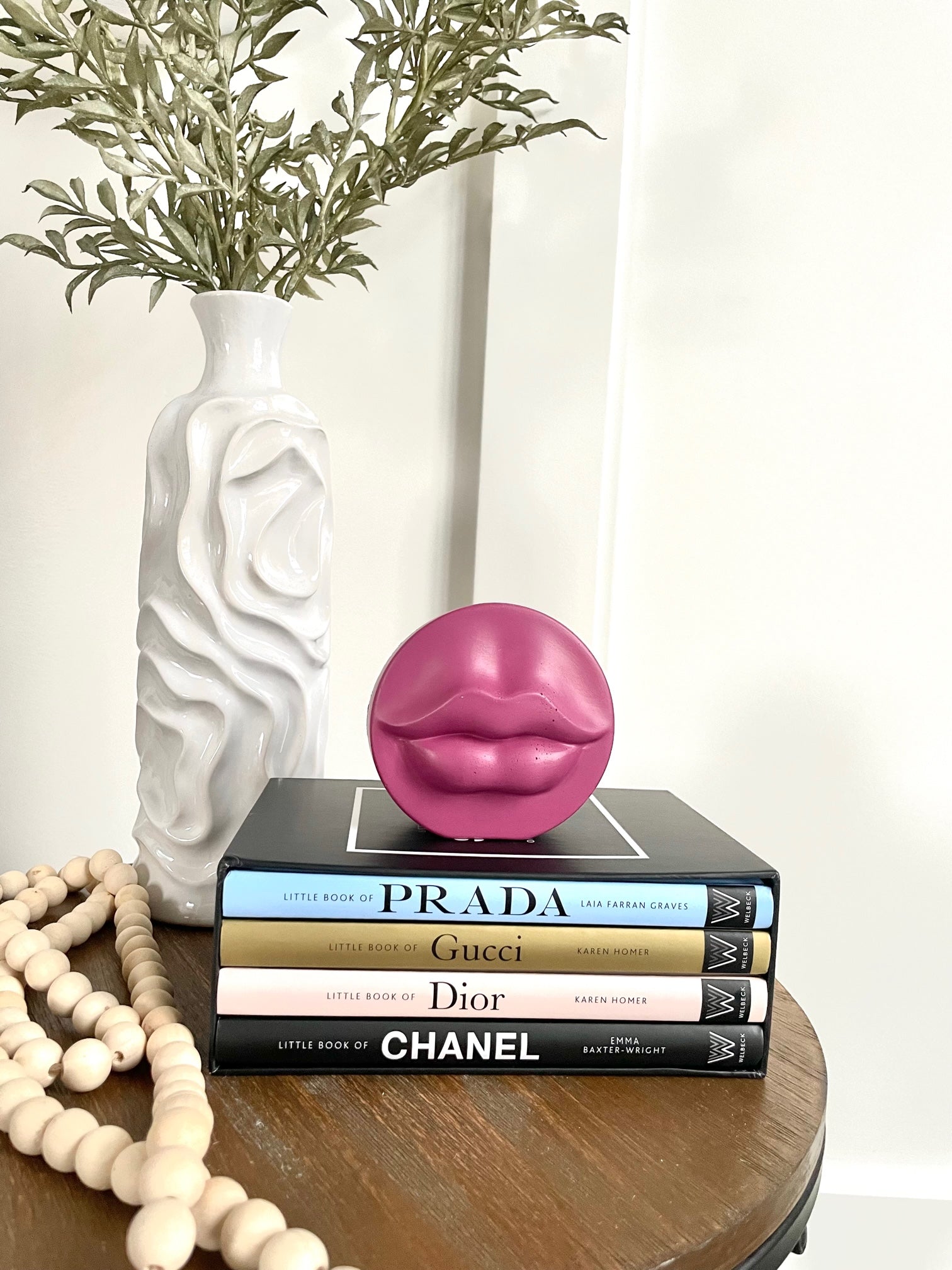 Lip Candle holders- Set of two with white candle sticks - Pucker Up Lips and Accessories