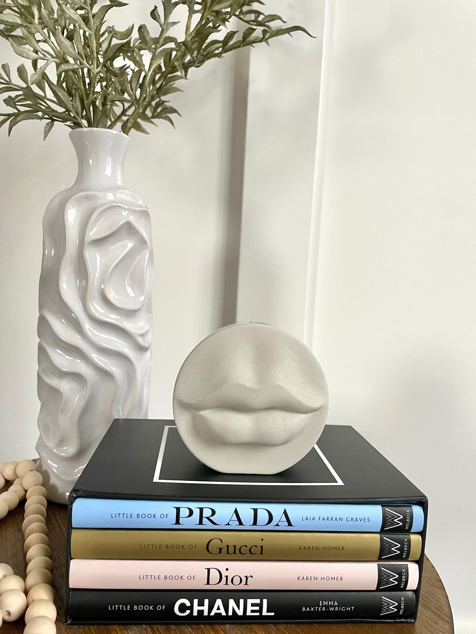 Lip Candle holders- Set of two with white candle sticks - Pucker Up Lips and Accessories