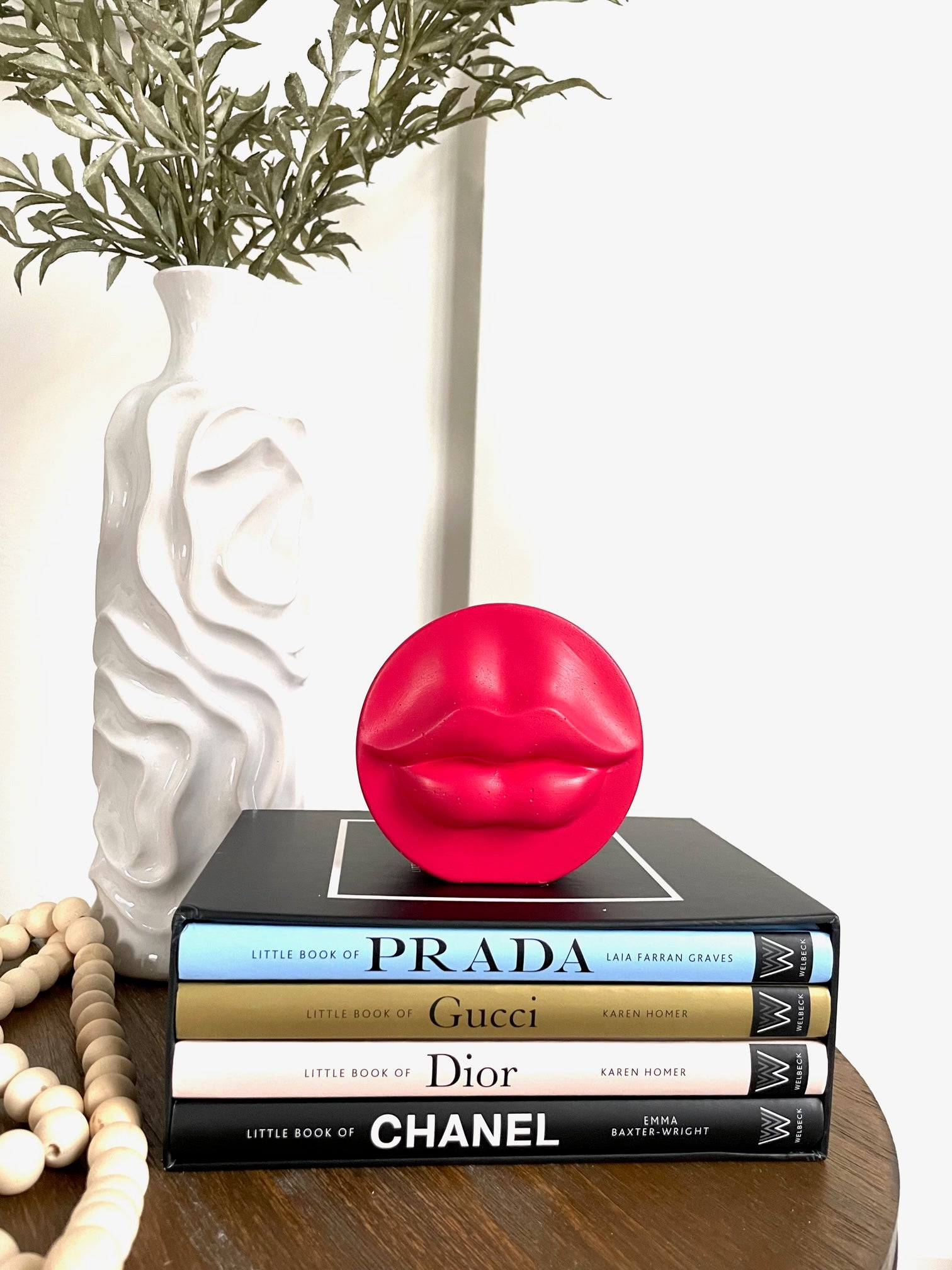 Lip Candle holders- Set of two with white candle sticks - Pucker Up Lips and Accessories