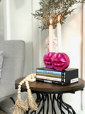 Lip Candle holders- Set of two with white candle sticks - Pucker Up Lips and Accessories