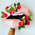 Paper Lips Flower garden Wall Art for Home Office or Salon |  Fashion Lover | Gift for Makeup Artist - Pucker Up Lips and Accessories
