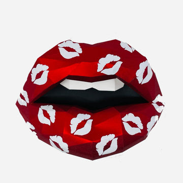 Kisses inspired paper lips  Wall Art for Home Office or Salon |  Fashion Lover | Gift for Makeup Artist - Pucker Up Lips and Accessories