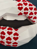 Velvet Hearts and pearls paper lips  Wall Art for Home Office or Salon |  Fashion Lover | Gift for Makeup Artist - Pucker Up Lips and Accessories