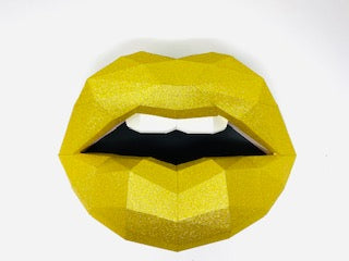 Paper Lips Full Glitter Wall Art for Home Office - Choose your colour - Pucker Up Lips and Accessories