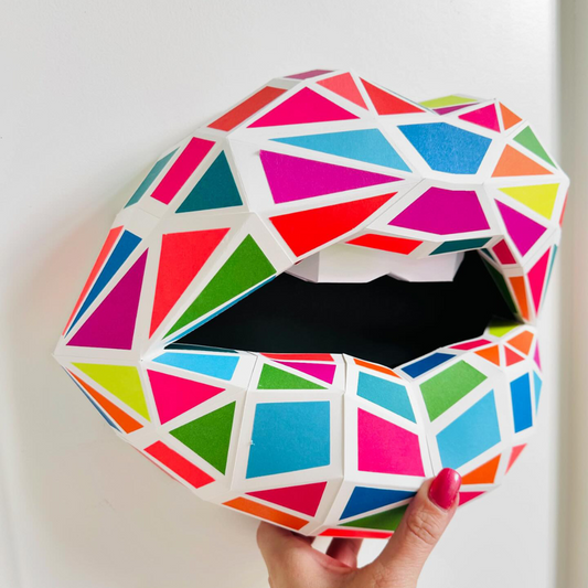 Neon Colourful Mosaic Lip |  Fashion Lover | Gift for Makeup Artist