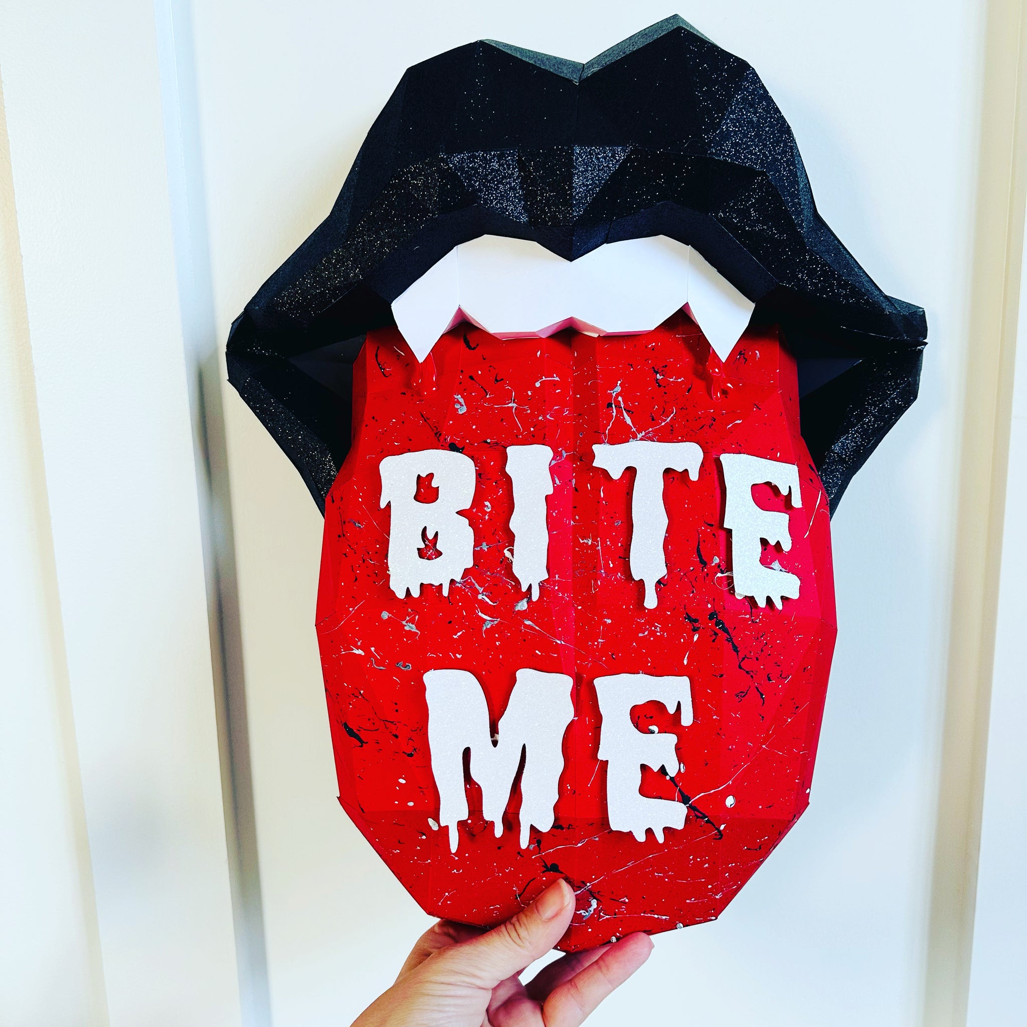 Bite Me tongue Lip art - Pucker Up Lips and Accessories