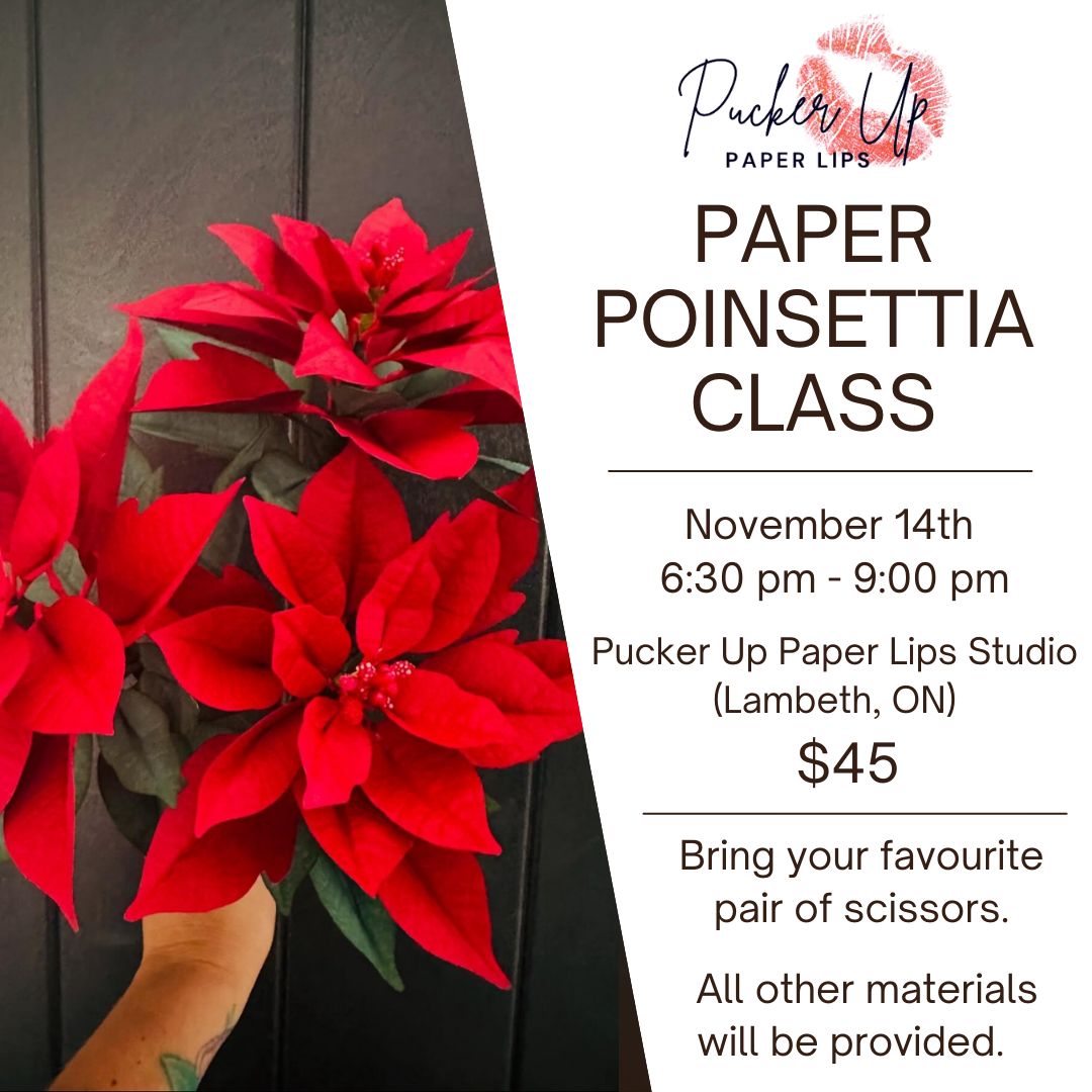 Festive Paper Poinsettia Class - November 14