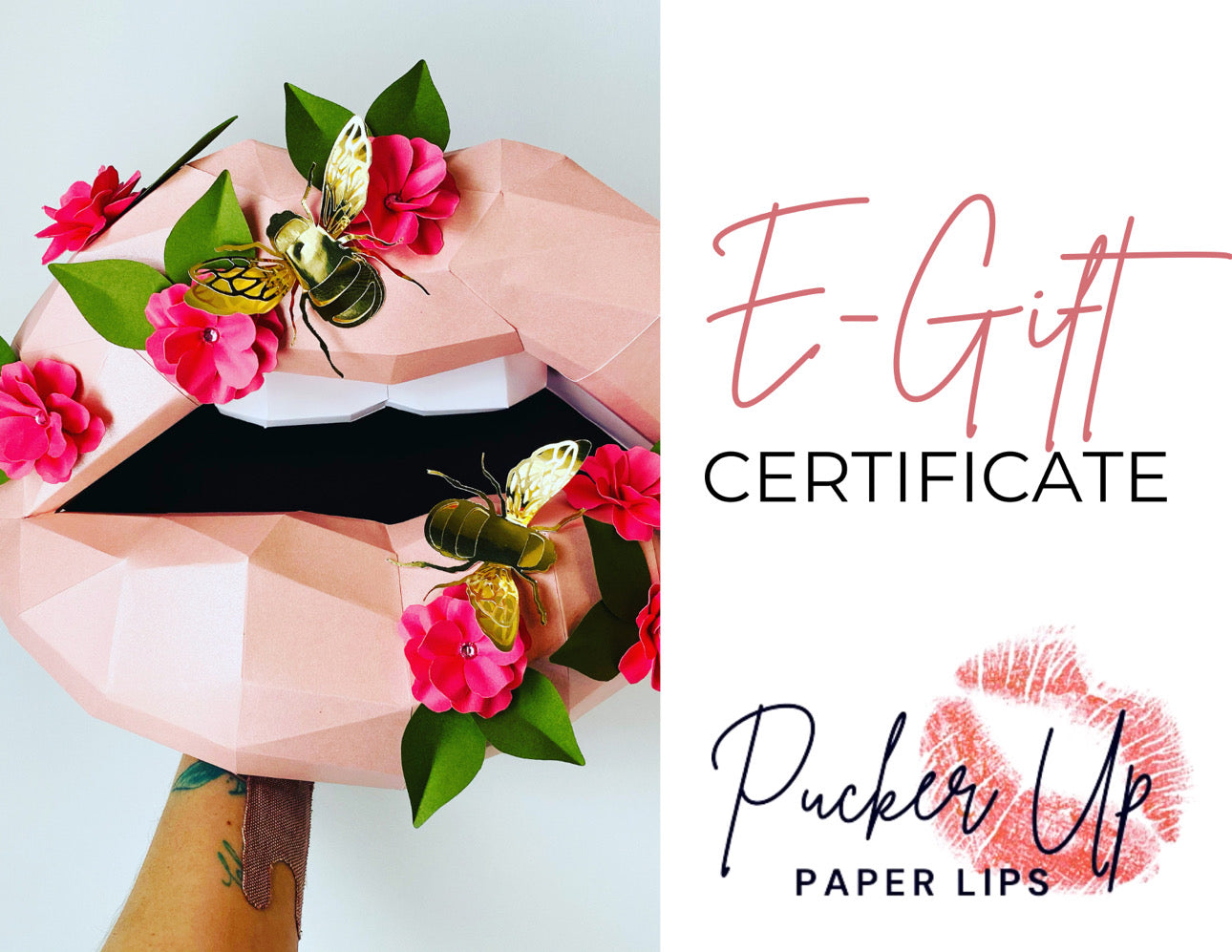 Pucker Up Paper Lip gift card