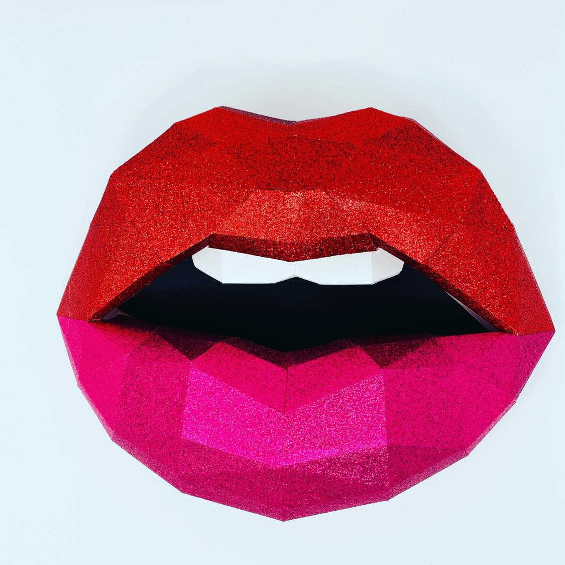 Paper Lips Full Glitter Wall Art for Home Office - Choose your colour - Pucker Up Lips and Accessories