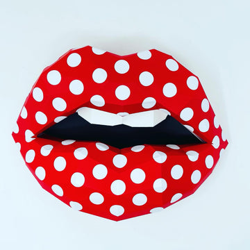 Seeing Spots inspired paper lips  Wall Art for Home Office or Salon |  Fashion Lover | Gift for Makeup Artist - Pucker Up Lips and Accessories