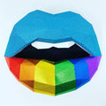 Paper Lips Rainbow  Wall Art for Home Office or Salon | Lippies for Happy Blue Skies | Gift for LGBT Community | Gay Pride Friendship - Pucker Up Lips and Accessories