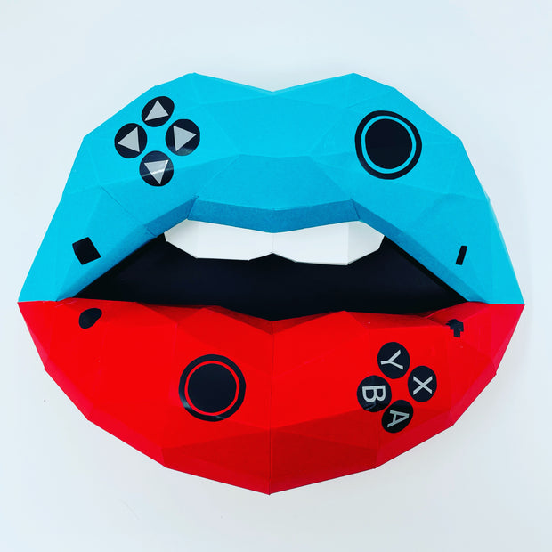 Gamers remote inspired paper lips  Wall Art for Home Office or Salon |  Fashion Lover | Gift for Makeup Artist