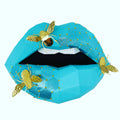 Lips bee hive inspired art  Wall Art for Home Office or Salon |  Fashion Lover | Gift for Makeup Artist - Pucker Up Lips and Accessories