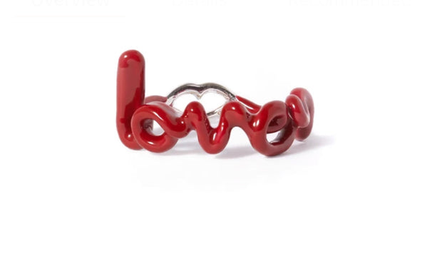 Red LOVER lip ring