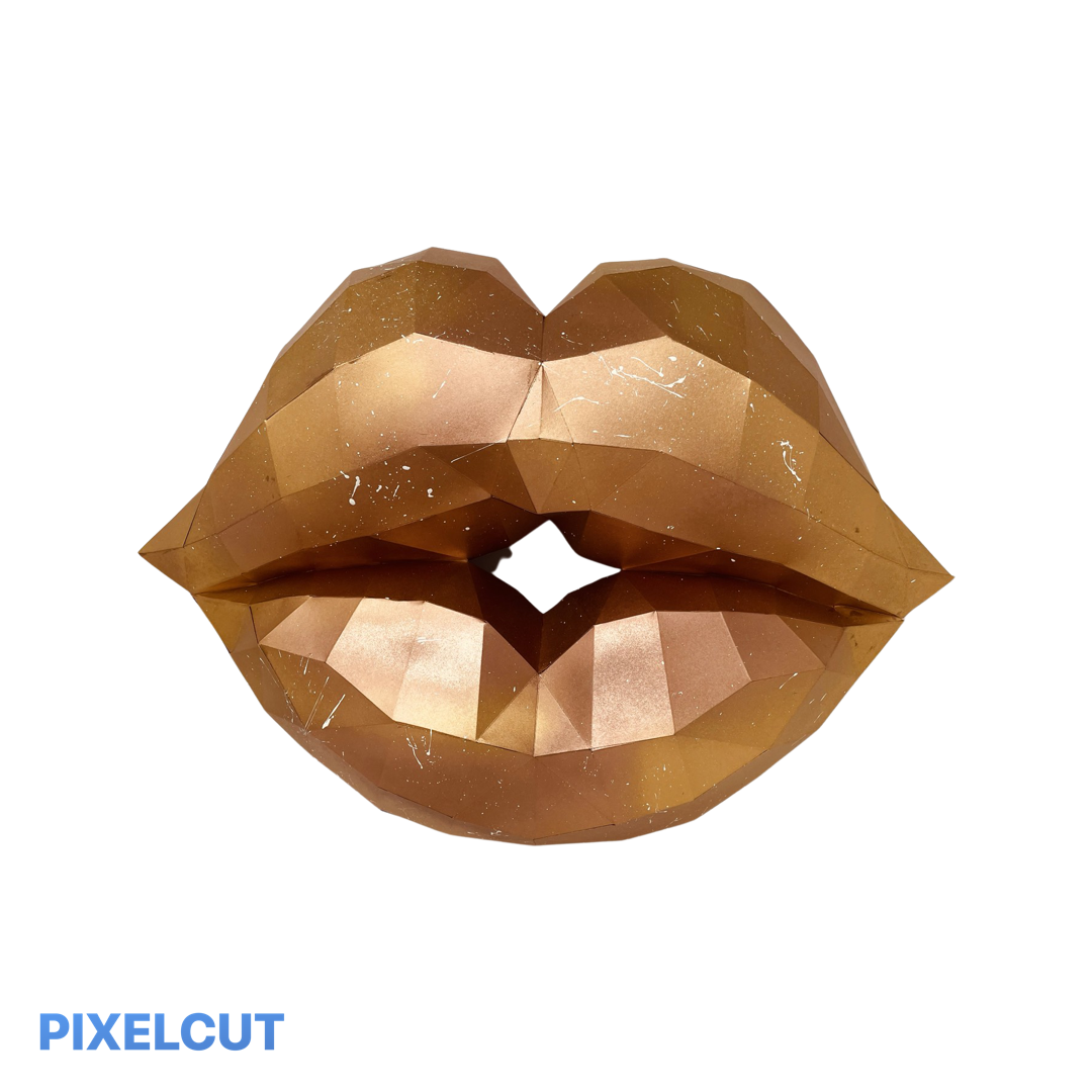 Pout inspired paper lips  Wall Art for Home Office or Salon |  Fashion Lover | Gift for Makeup Artist - Pucker Up Lips and Accessories