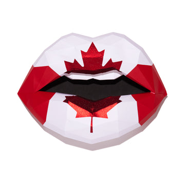 Canada inspired paper lips  Wall Art for Home Office or Salon |  Fashion Lover | Gift for Makeup Artist - Pucker Up Lips and Accessories