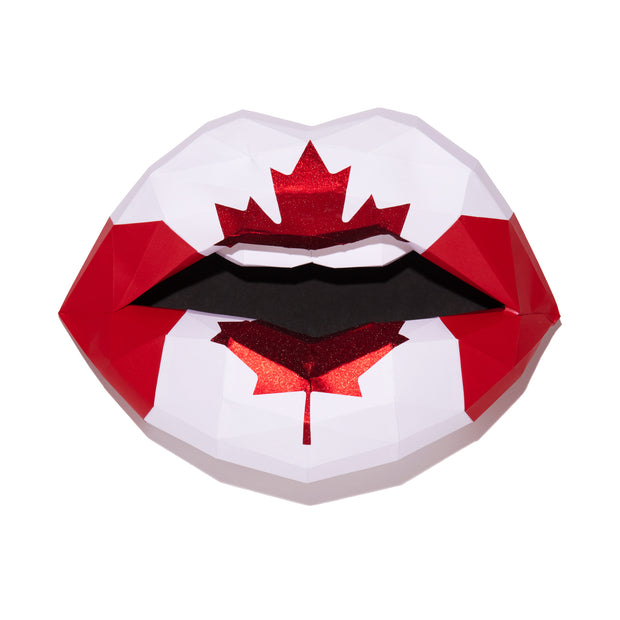 Canada inspired paper lips  Wall Art for Home Office or Salon |  Fashion Lover | Gift for Makeup Artist