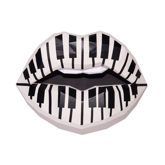 Pianoinspired paper lips  Wall Art for Home Office or Salon |  Fashion Lover | Gift for Makeup Artist - Pucker Up Lips and Accessories
