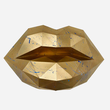 Puckered UP Paper Closed lip Gold - Pucker Up Lips and Accessories
