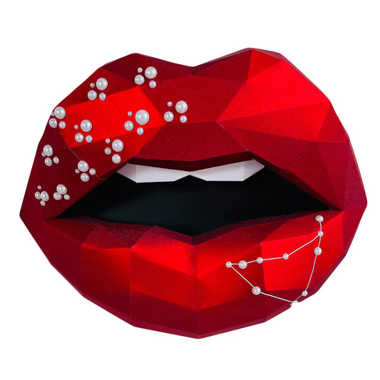 Constellation inspired paper lips  Wall Art for Home Office or Salon |  Fashion Lover | Gift for Makeup Artist - Pucker Up Lips and Accessories