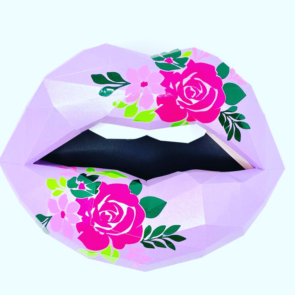 Mothe's day inspired paper lips  Wall Art for Home Office or Salon |  Fashion Lover | Gift for Makeup Artist - Pucker Up Lips and Accessories