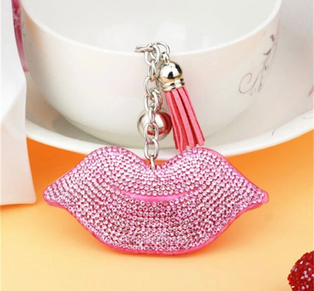 Red Fashion Sexy Lips Keychain Bag Charm Pendant - Pucker Up Lips and Accessories