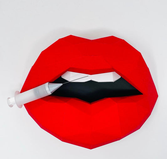 Lips Injection inspired  Wall Art for Home Office or Salon |  Fashion Lover | Gift for Makeup Artist - Pucker Up Lips and Accessories