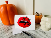 Greeting card- stunning blank greeting card adorn with our favorite paper lip